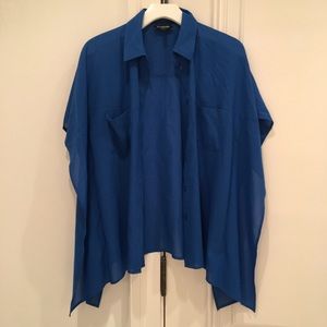 Bebe blue Button Down Blouse
